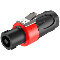 ROXTONE RS4F-N-RD Разъем кабельный типа speakon, 4-контактный, "female", цвет черно-красный