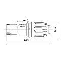 ROXTONE RS4FP-WP-Yellow Разъем speakon IP66 4-контактный, "мама", цвет черный, с желтым кольцом