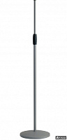 K&M 26010-300-87 прямая микрофонная стойка, круглое основание, высота 870-1575 мм, цвет серый Soft Touch