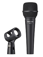 Tascam TM-82 динамический кардиоидный вокально-инструментальный микрофон, 50 Гц - 20 кГц, 300 Ом, чувствительность -53 дБ +/-3 дБ (0 дБ = 1 В/Па 1 кГц), вес 272 г
