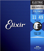 Elixir 12100 Polyweb Струны для электрогитары Medium 11-49