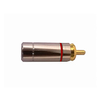 INVOTONE RCA500M/RD разъем RCA кабельный, корпус металл, цвет красный