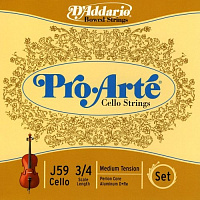 D'ADDARIO J59 3/4M Pro-Arte струны для виолончели 3/4 Medium