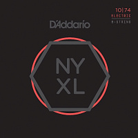 D'ADDARIO NYXL1074 струны для 8-струнной электрогитары, Light Top/Heavy Bottom, 10-74