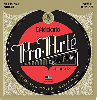 D'ADDARIO EJ45LP Набор струн для классической гитары, нейлон, серебро, нормальное натяжение, 028-043