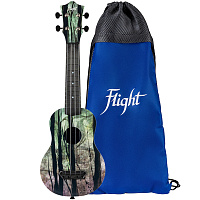 FLIGHT ULTRA S-40 Deep Forest  укулеле сопрано, серия Ultra, поликарбонат армированный, рисунок "Лес", рюкзак в комплекте