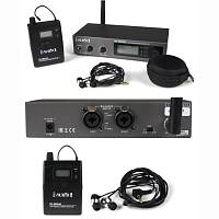 PROAUDIO WS-880IMS  Беспроводная система ушного мониторинга, UHF, 160 частот, LCD дисплей, наушники, алюминиевый кейс, рэковые крепления, 655-679 МГц