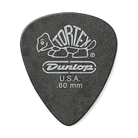 Dunlop 488P060 Tortex Pitch Black Standard 12Pack  медиаторы, толщина 0,6 мм, 12 шт.
