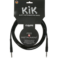 Klotz KIK1.5PPSW инструментальный кабель, джек моно джек моно, 1,5 м, черный, разъемы Klotz
