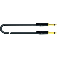 QUIK LOK JUST JJ 1 готовый инструментальный кабель серии Just, 1 метр, металлические прямые разъемы Mono Jack черного цвета