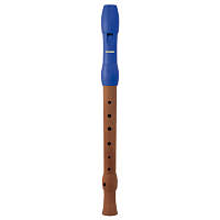 HOHNER B95852  блокфлейта, С-Soprano, немецкая система, корпус - дерево, мундштук - пластик синего цвета