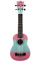 Kaimana UK-21 LBPK Укулеле сопрано, цвет сине-розовый