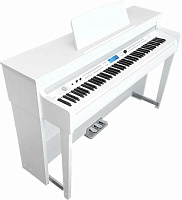 MEDELI DP420K-GW пианино цифровое, молоточковая механика, полифония 128 голосов, 40 тембров, 3 педали, стойка, цвет белый глянцевый