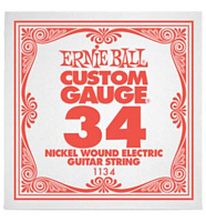 Ernie Ball 1134 струна для электро- и акустических гитар. Никель, в оплётке, калибр .034