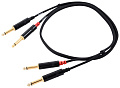 Cordial CFU 0.6 PP кабель сдвоенный джек моно 6.3мм male/джек моно 6,3 мм male, 0.6 м, черный