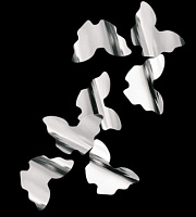 Global Effects Металлизированное конфетти Бабочки 4,1см серебро
