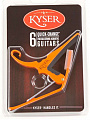 KYSER KG6OA каподастр для акустической гитары, цвет ярко оранжевый