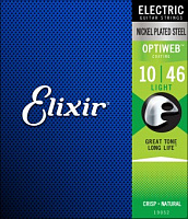 ELIXIR 19052 струны для электрогитары OPTIWEB Light (.010-.046)