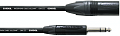 Cordial CPM 10 MV инструментальнй кабель XLR male/джек стерео 6,3 мм male, разъемы Neutrik, 10,0 м, черный