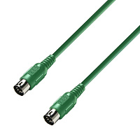 Adam Hall K3 MIDI 0150 GRN  MIDI-кабель, длина 1.5 метра, цвет зеленый