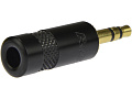 Neutrik NYS231BG кабельный разъем Jack 3.5 мм TRS (стерео) папа, металический корпус, для кабеля диаметром 4 мм