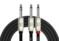 Kirlin Y-336PR 2M BK кабель Y-образный 2 м, 1/4" стереоджек - 2 x 1/4" моноджек