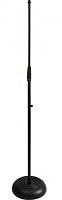 Ultimate Support JS-MCRB100C  стойка микрофонная прямая с круглым основанием 84-154 см, черная, 3,5 кг