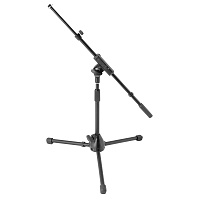 OnStage MS7411TB  микрофонная стойка для барабанов и комбиков, регулируемая высота, телескопическая стрела, черная