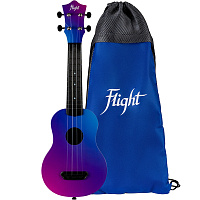 FLIGHT ULTRA S-35 Story  укулеле сопрано, серия Ultra,  поликарбонат армированный, расцветка фиолетово-синий градиент, рюкзак в комплекте
