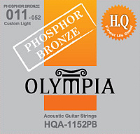 Olympia HQA1152PB струны для акустической гитары, Phosphor Bronze, калибр: 11-15-22w-32-42-52