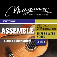 Magma Strings GC120A  Струны для классической гитары, серия Assemble 1&2 Nylon, 3 Fluorocarbon Silver Plated Wound, обмотка посеребрённая, натяжение High Tension