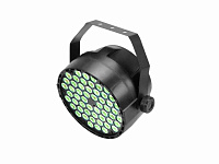 EUROLITE LED Big PARty TCL Spot Spotlight with 54 x 3 W LED in RGB and DMX control светодиодный прожектор, смена цвета RGB (красный, зелёный, синий), DMX управление (5 каналов), угол луча 12°, встроенный микрофон, корпус черного цвета, кабель с вилкой