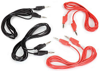 Pasco SE-9415A комплект из двух черных и двух красных соединительных кабелей, длина 2 метра