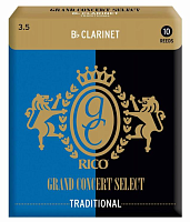 RICO RGC10BCL350 Grand Concert Traditional  трости для кларнета Bb №3.5, 10 штук в упаковке