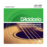D'ADDARIO EJ18 струны для акустической гитары, фосфор/бронза, Heavy, 14-59