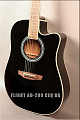 FLIGHT AD-200 CEQ BK  электроакустическая гитара с вырезом, цвет черный, скос под правую руку