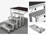 GUIL ECD20-80 модульная лестница, 4 ступени: 20 см, 40 см, 60 см и 80 см, для сцены 100 см, материал алюминий, 30х80 см