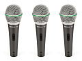Samson Q6 3 Pack комплект из трех микрофонов Samson Q6 в кейсе для переноски и хранения