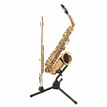 OnStage SXS7101B  стойка для саксофона, с дополнительным держателем для флейты/кларнета, черная