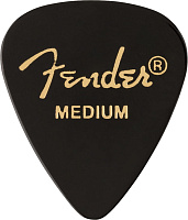 FENDER 351 Shape Premium Picks Medium Black 12 Count набор медиаторов, 12 шт., цвет черный