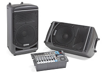 Samson XP1000B Мобильный звуковой комплект: 2 акустических системы 10"+1", 2*500 Вт, Bluetooth, USB для беспроводной системы Stage XPD