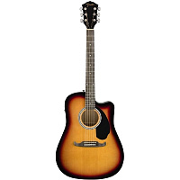 FENDER FA-125CE Sunburst электроакустическая гитара, цвет санберст