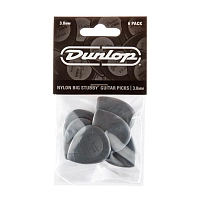 Dunlop 445P300 Big Stubby Nylon 6Pack  медиаторы, толщина 3 мм, 6 шт.