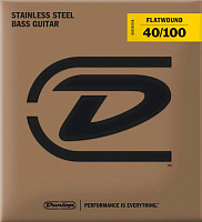 DUNLOP DBFS40100 Flatwound Stainless Steel Long Scale Scale Струны для бас-гитары