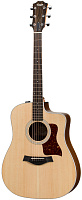 Taylor 210ce электроакустическая гитара, форма корпуса дредноут c вырезом, цвет натуральный, чехол в комплекте