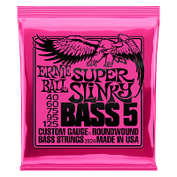 Ernie Ball 2824 струны для 5-струнной бас-гитары Nickel Wound Bass Super Slinky 5 (40-60-75-95-125)