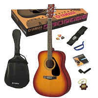 YAMAHA F310P TBS акустическая гитара, дека ель, корпус меранти, гриф нато, накладка на гриф палисандр, колки хромированные, цвет Tobacco Sunburst, в комплекте чехол, ремень, медиаторы, струны, камертон, каподастр