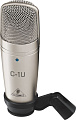 BEHRINGER C-1U студийный конденсаторный кардиоидный микрофон с USB выходом, 40-20000Гц, с держателем