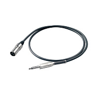 PROEL BULK220LU6 инструментальный кабель, Jack моно 6.3 мм XLR "папа", длина 6 метров
