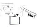 Promethean ABMTSUPG-UST  Монтажный комплект: раздельное настенное крепление с ультракороткофокусным проектором Promethean UST-P1